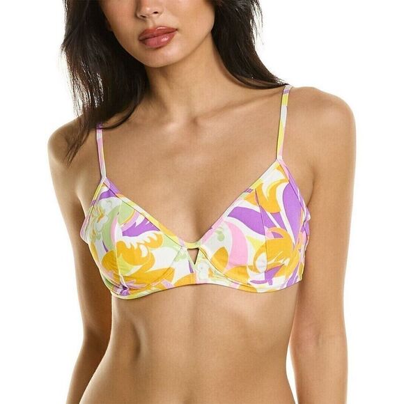 BCBGeneration BL2SW45G Women's Sz Large Multi Floral Print U-Wire Bikini Top $66 - Picture 6 of 7